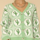  Cactus tile cardigan