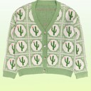  Cactus tile cardigan