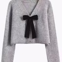  Bowtie Cropped Cardigan