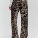 Large Yellow Leopard denim pants