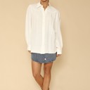  Button down blouse with western yoke detail