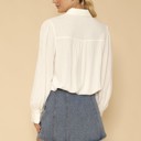  Button down blouse with western yoke detail