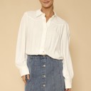  Button down blouse with western yoke detail