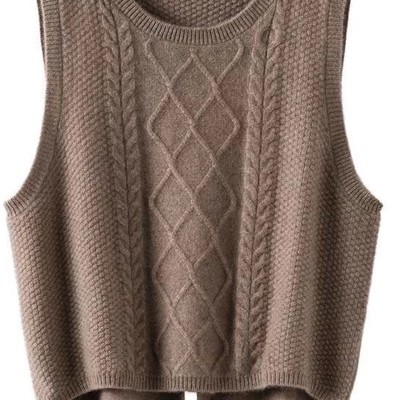Cable Knit Sweater Vest 