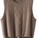  Cable Knit Sweater Vest 