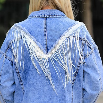 Fringe Denim Jacket