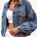 Small Blue Oversized Denim Jacket