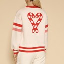  Candy cane knit sweater