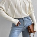  Mock Neck Batwing Sweater