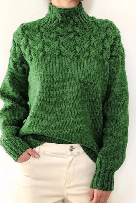 Mock Knit Sweater