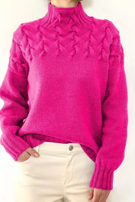 Mock Knit Sweater