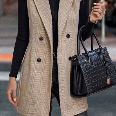 Sleeveless Blazer Vest 
