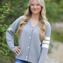  Knit Buttoned Front Cardigan