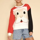  Santa face knit holiday sweater