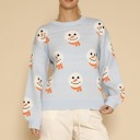  All over snowman holiday knit sweater