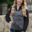  Zip-Up Denim Jacket
