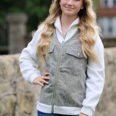 Zip-Up Denim Jacket