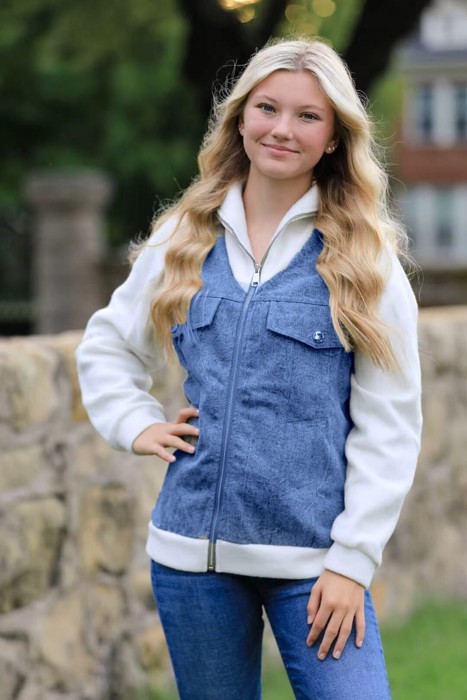 Zip-Up Denim Jacket