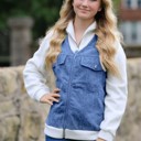  Zip-Up Denim Jacket