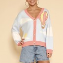  Hot air balloon knit cardigan