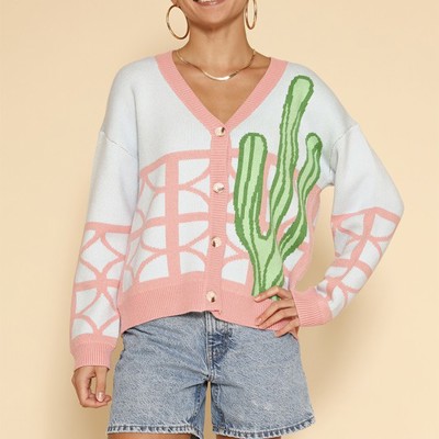 Cactus resort knit cardigan