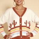  Desert retro stripe cardigan
