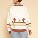  Desert retro stripe cardigan