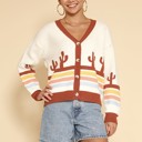 Small Desert retro stripe cardigan