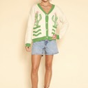  Cactus Flower Cardigan