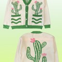  Cactus Flower Cardigan