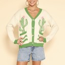  Cactus Flower Cardigan