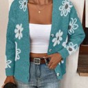 Small Blue Floral button front cardigan