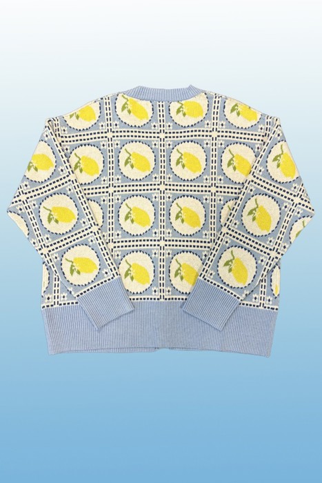 Lemon tiled cardigan