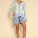  Lemon tiled cardigan