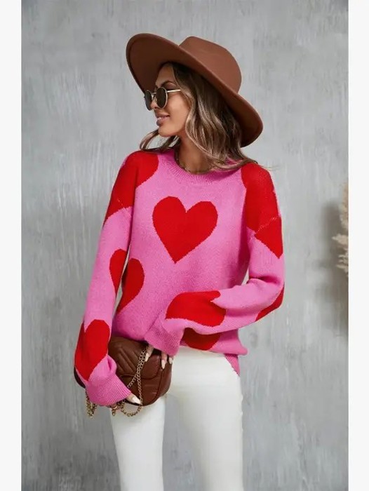 Heart Knit Sweater 