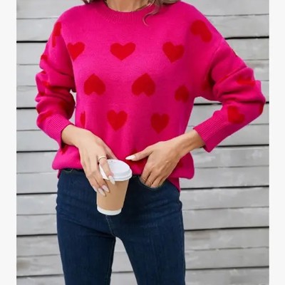 All over Heart Sweater 