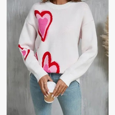Heart knit sweater