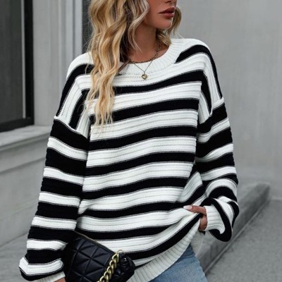 Striped oversized sweater