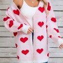  Open Front Heart Cardigan