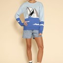  Shark attack knit sweater