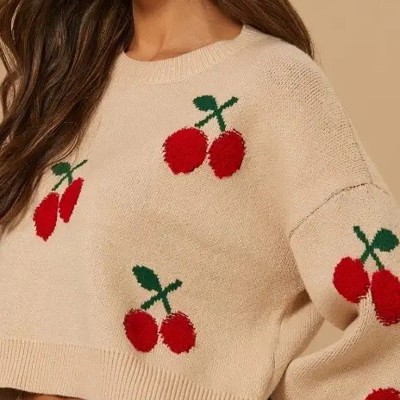 Cherries Knit Sweater
