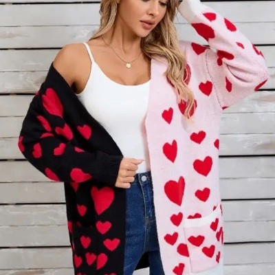 Two Tone Heart Cardigan