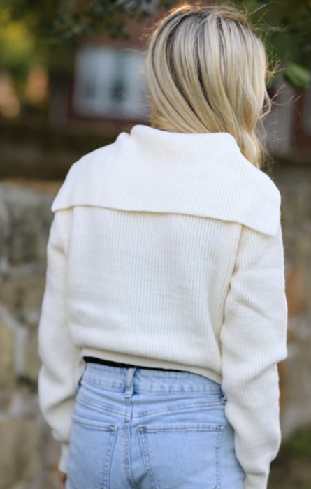 Ribbed Zipper Sweater