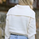  Ribbed Zipper Sweater