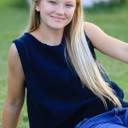 Small Blue Open back bow sweater