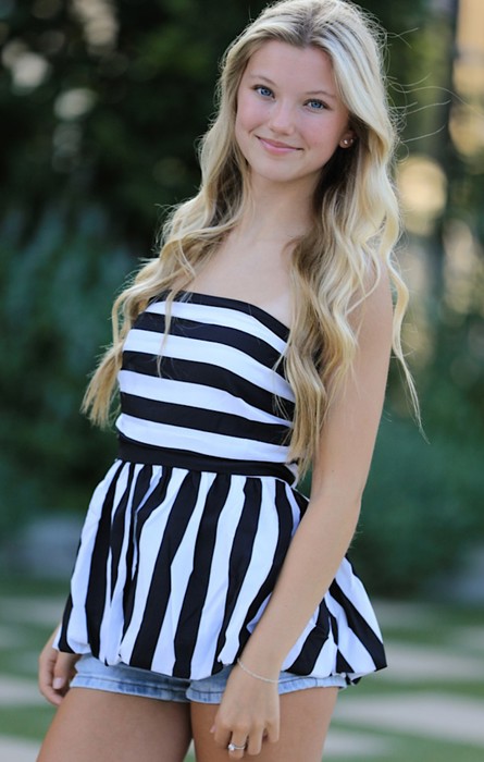 Striped Peplum Top