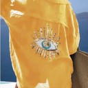 Small Yellow Evil Eye Sequin shirt
