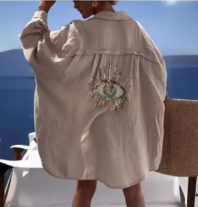 Evil Eye Sequin shirt