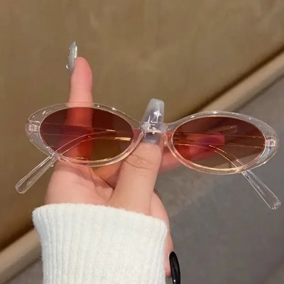 Retro Oval Cat-Eye Sunglasses