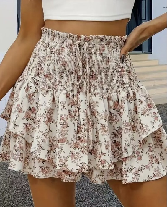 Floral Mini Skort